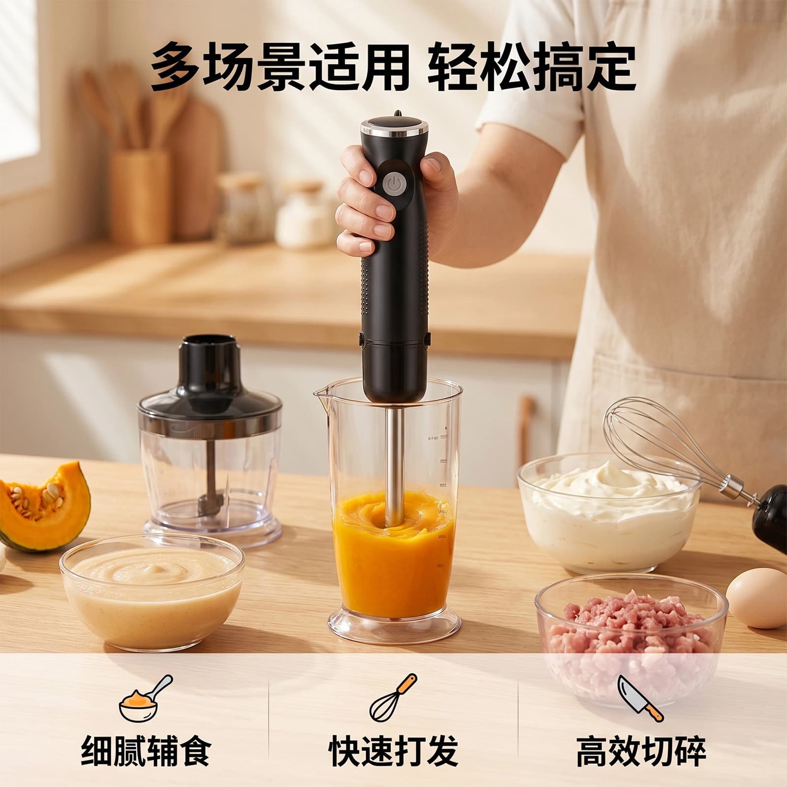 Hand Blender Baby Food Meat Grinder Juice Homogenizer Foreign Trade Cross-Border Stock Wholesale