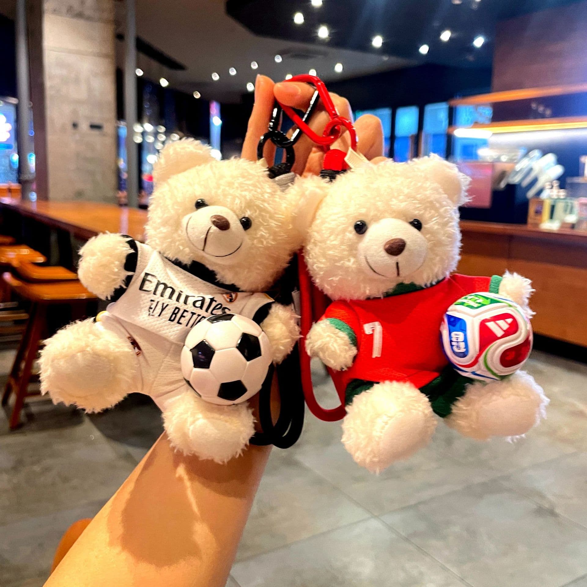 Cartoon Cute Plush Soccer Essential Doll Messi Ronaldo Fan Souvenir Couple Bag Accessory Small Pendant