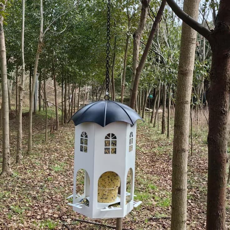 Cross-border New Product, Garden Outdoor Hanging Metal Pagoda Bird Feeder