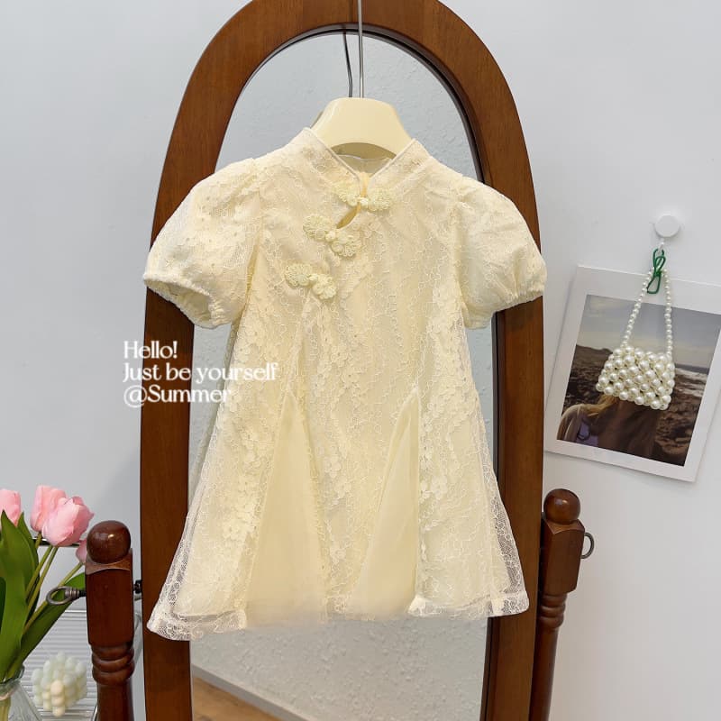 Kids Clothing Wholesale Girls Cheongsam Dress 2024 New Stylish Children's Summer Dress Chinese Style Baby Hanfu