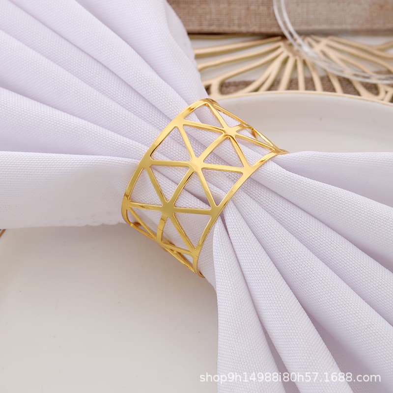 Hotel Table Setting Sample Room Napkin Ring Napkin Ring Napkin Buckle Metal Triangular Napkin Ring