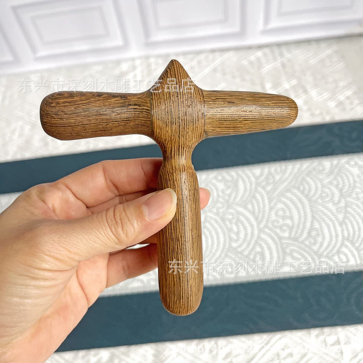 Wooden massager acupoint foot full body massage stick chicken wing wood cross beauty salon foot massage foot acupoint 6