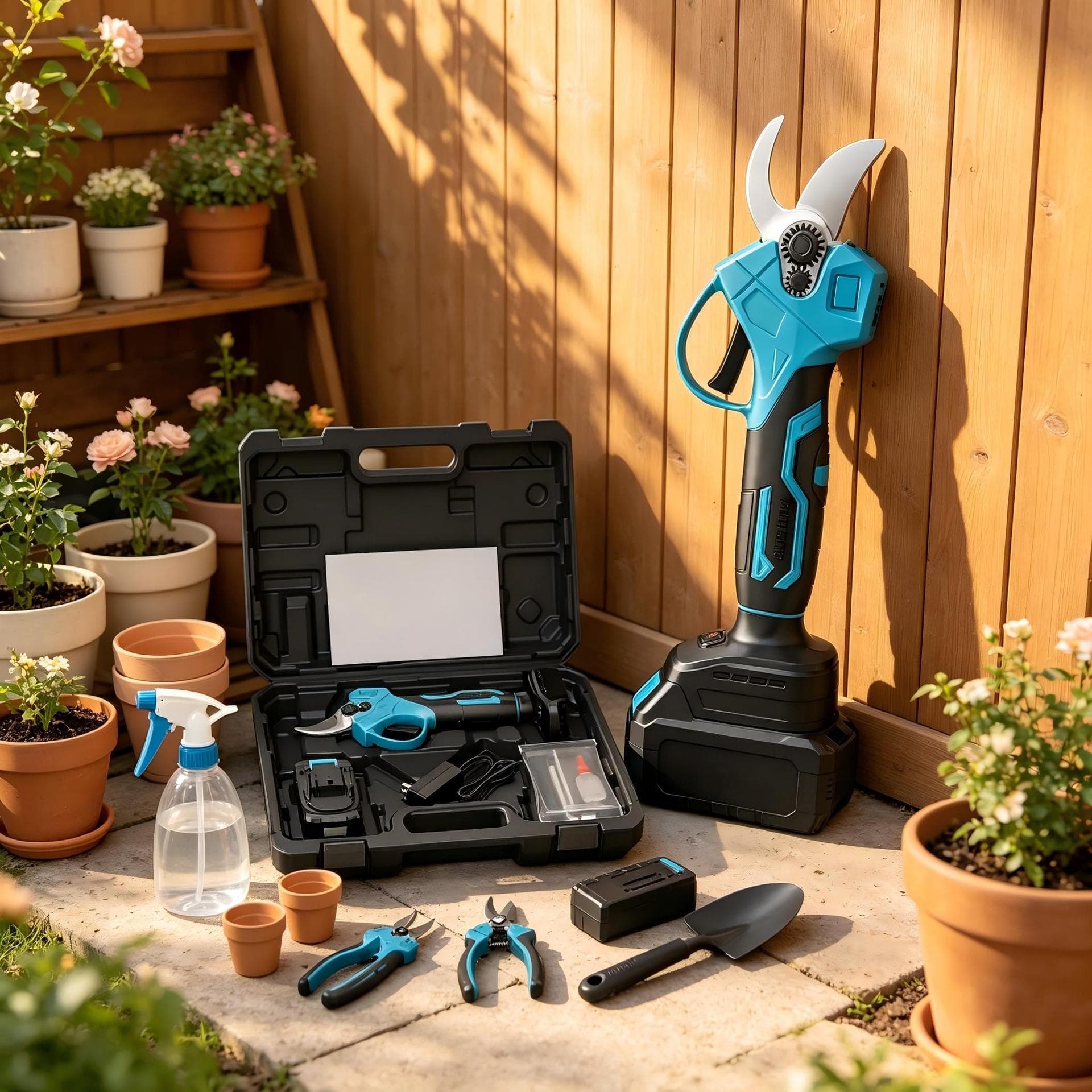 Garden Electric Pruning Shears Lithium Battery Portable Horticultural Scissors Fruit Tree Branch Pruner Wholesale