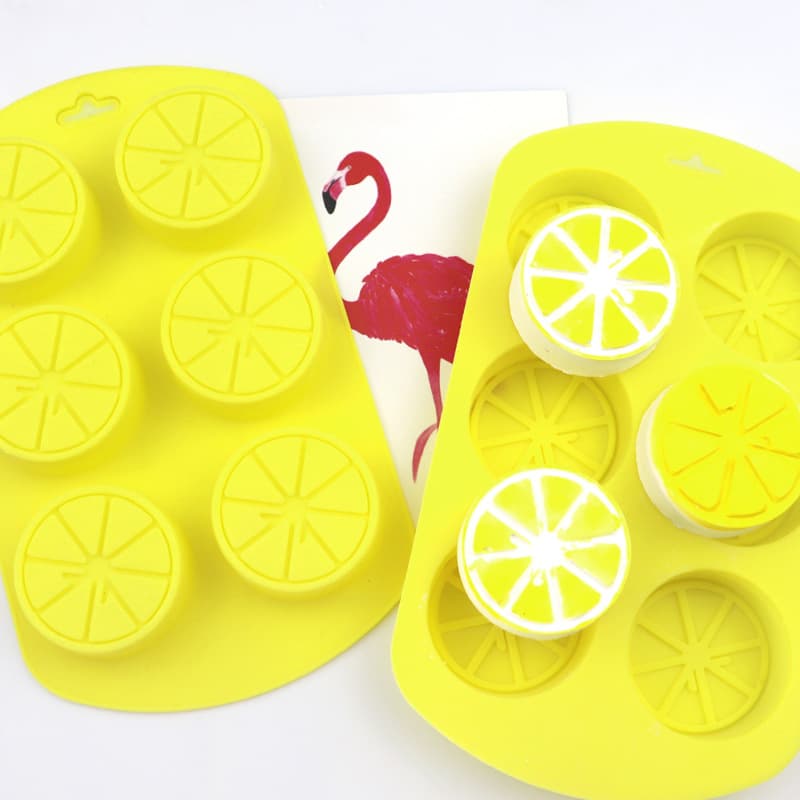 Minghao 6-Circle Lemon Silicone Cake Mold, Handmade Baby Food Tool, DIY Essential Oil Soap Mold