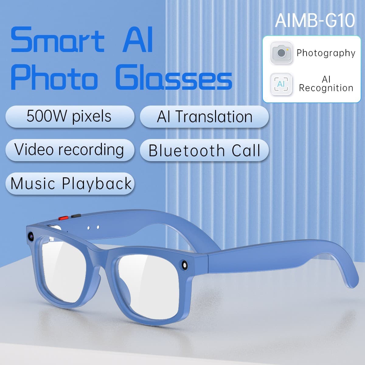 S2max S1 Smart Glasses 8MP Photo Capture Local Storage Recording + Video + AI Real-Time Translation New Arrival
