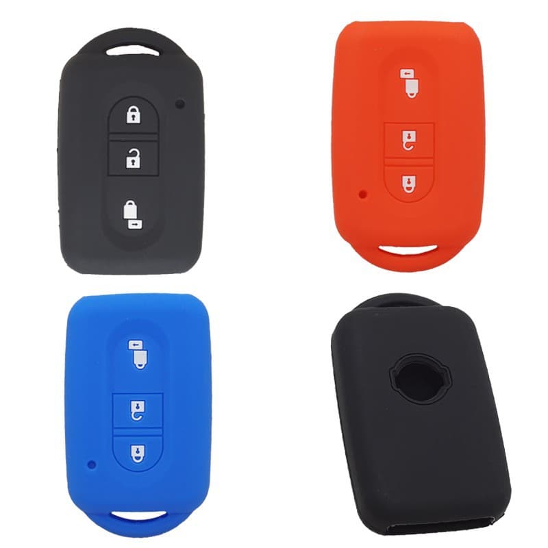 Silicone Key Case for Nissan Micra 2-Button Remote Key Fob Cover Silicone Keychain