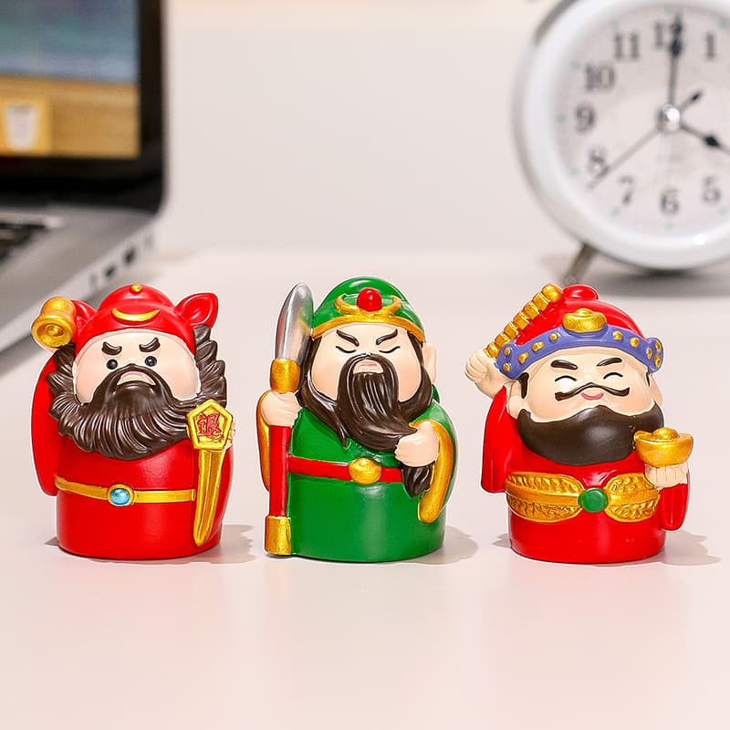 Creative Fuxi God of Wealth Zhong Kui Immortal Office Station Entrance Decorative Ornaments Resin Crafts Desktop Goods