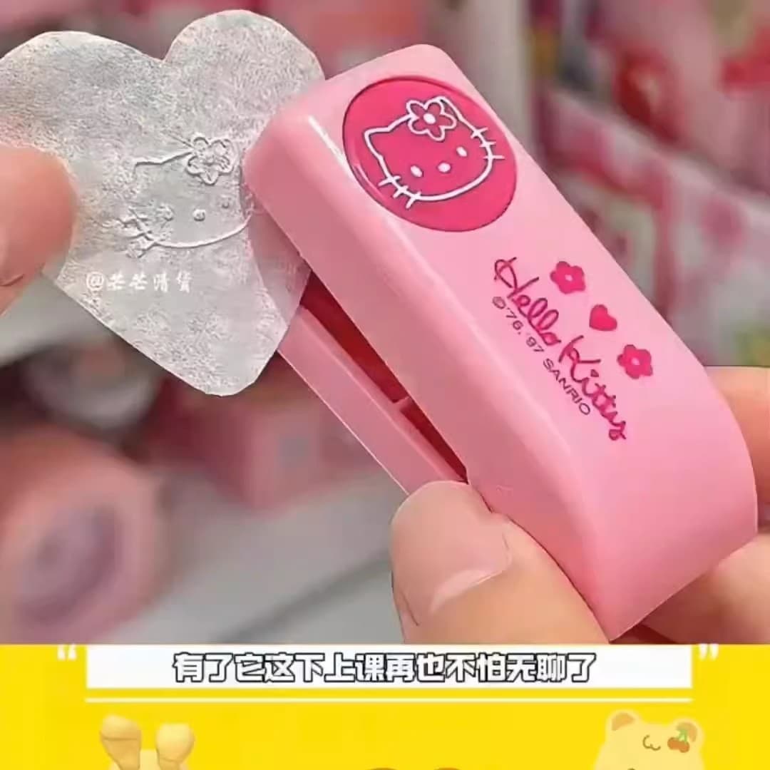 Internet celebrity's same high-looking cartoon primary school girl hellokitty embossing device metal embossed punching machine seal
