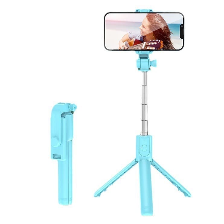Bluetooth Phone Selfie Stick Travel Portable Selfie Tool Live Streaming Floor-Standing Retractable Tripod Phone Holder