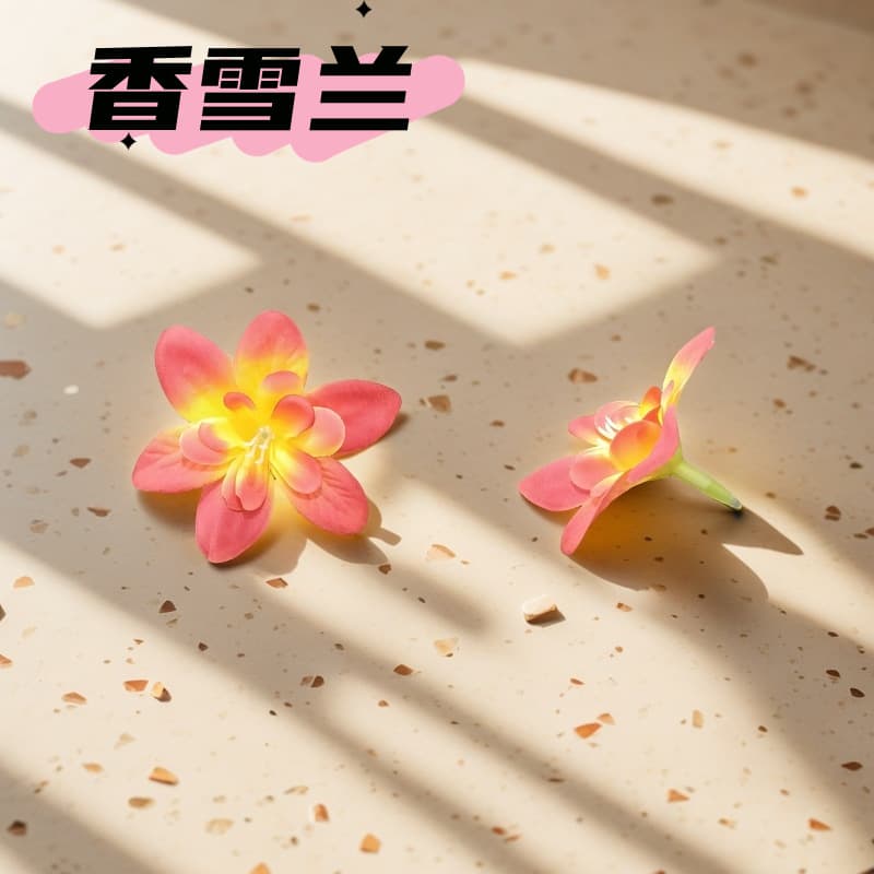 Artificial Flower (Freesia) Head Manufacturer Direct, Outdoor Scene Setup, Flower Wall and Arch Decor