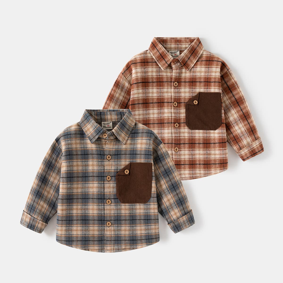 Boys' Long Sleeve Plaid Shirt Spring New Children's Casual Shirt Pure Cotton Baby Fashion Top Children's Clothing Wholesale