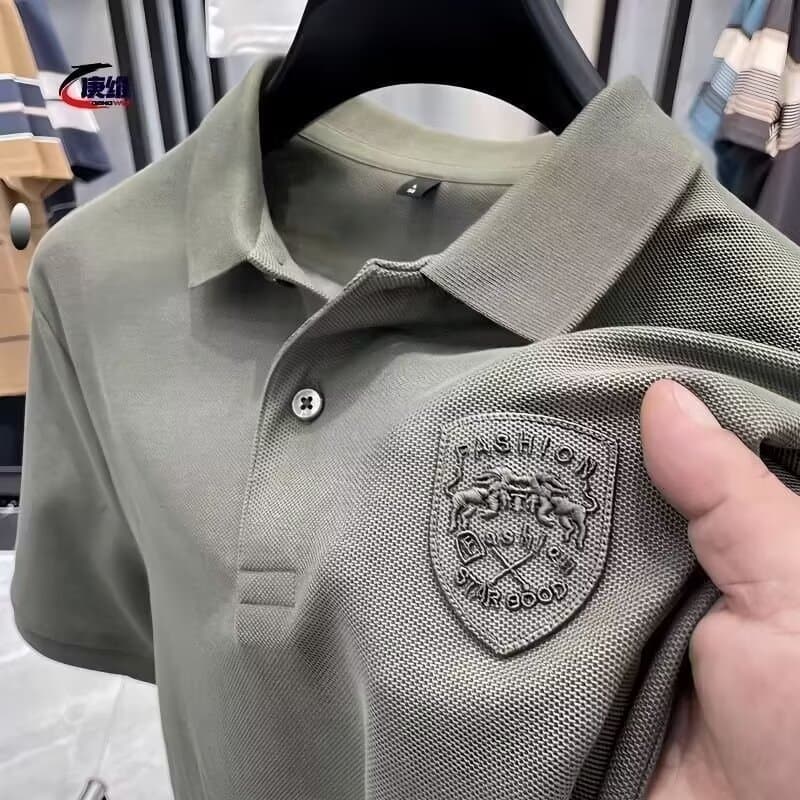 Men's Polo Shirt Short Sleeve High-End Casual Versatile New Fashion Trend Lapel T-Shirt Half Sleeve Top