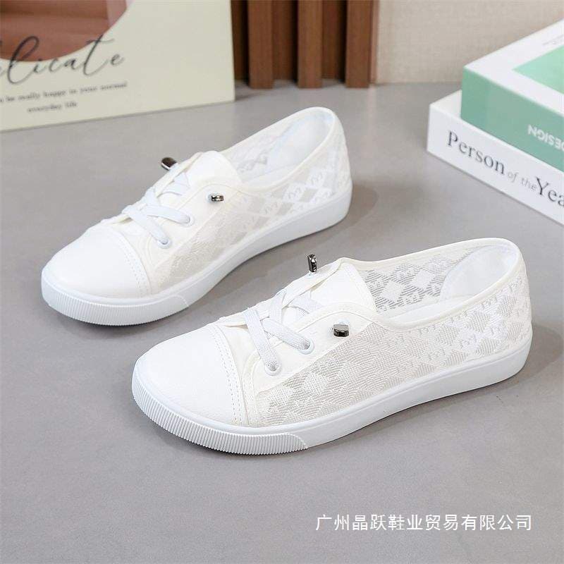 Summer Old Beijing Cloth Shoes Women's Mesh Shoes Middle-aged and Elderly Mesh Breathable Mother Shoes Sports Casual Nurse White Shoes