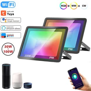 Tuya WiFi Smart LED Floodlight Outdoor Waterproof Outdoor Lighting Smart Floodlight