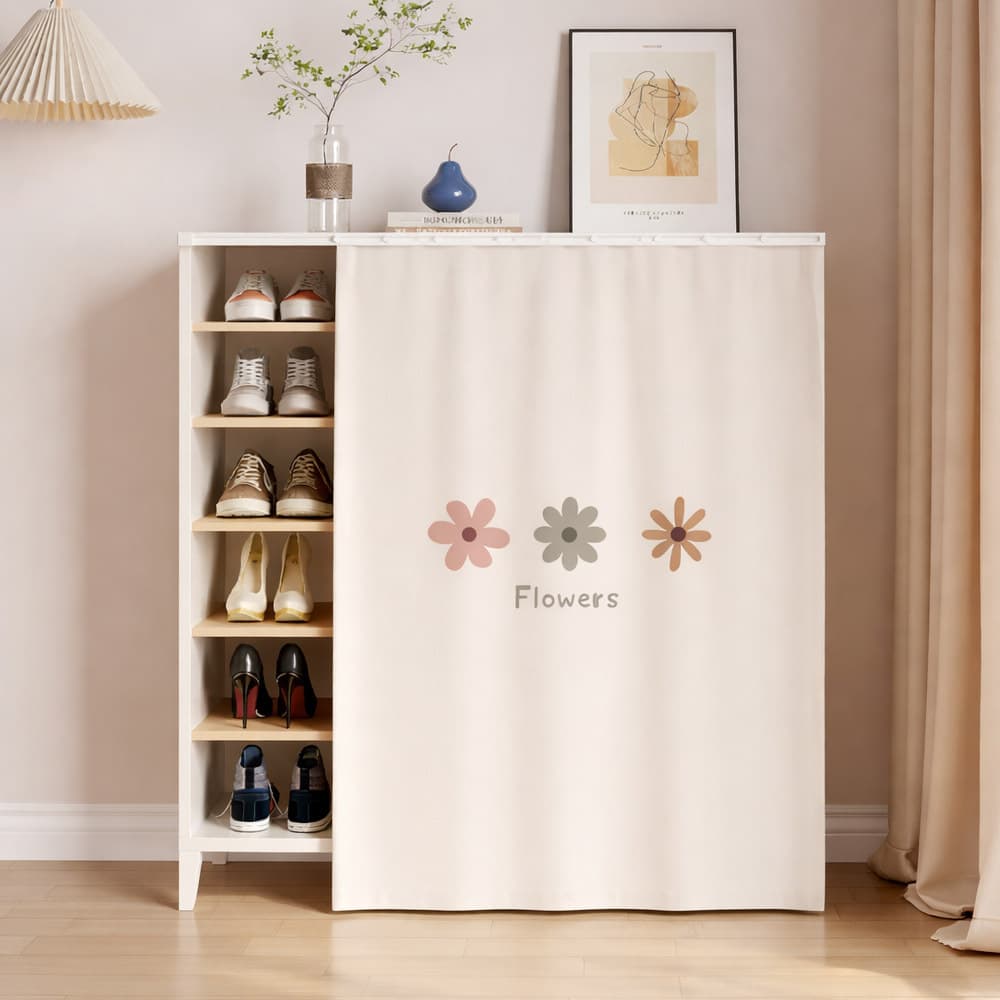 Cabinets to block debris, door curtains, Velcro, kitchen cabinet curtains, dust-proof and ugly, wardrobe and cloakroom mobile curtains
