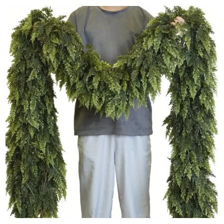 Artificial Christmas Vine with Fox and Norwegian Pine Wreath for Christmas and Halloween Pine Needle Wreath