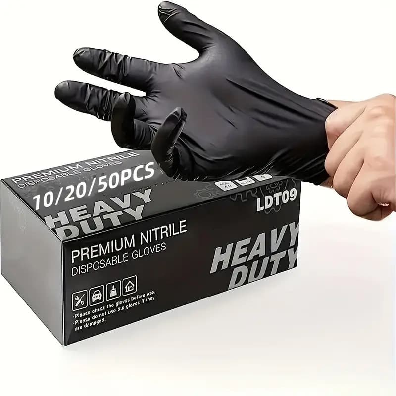 Cross-border black disposable nitrile gloves waterproof food grade nitrile hot model can be shipped on behalf of nitrile gloves