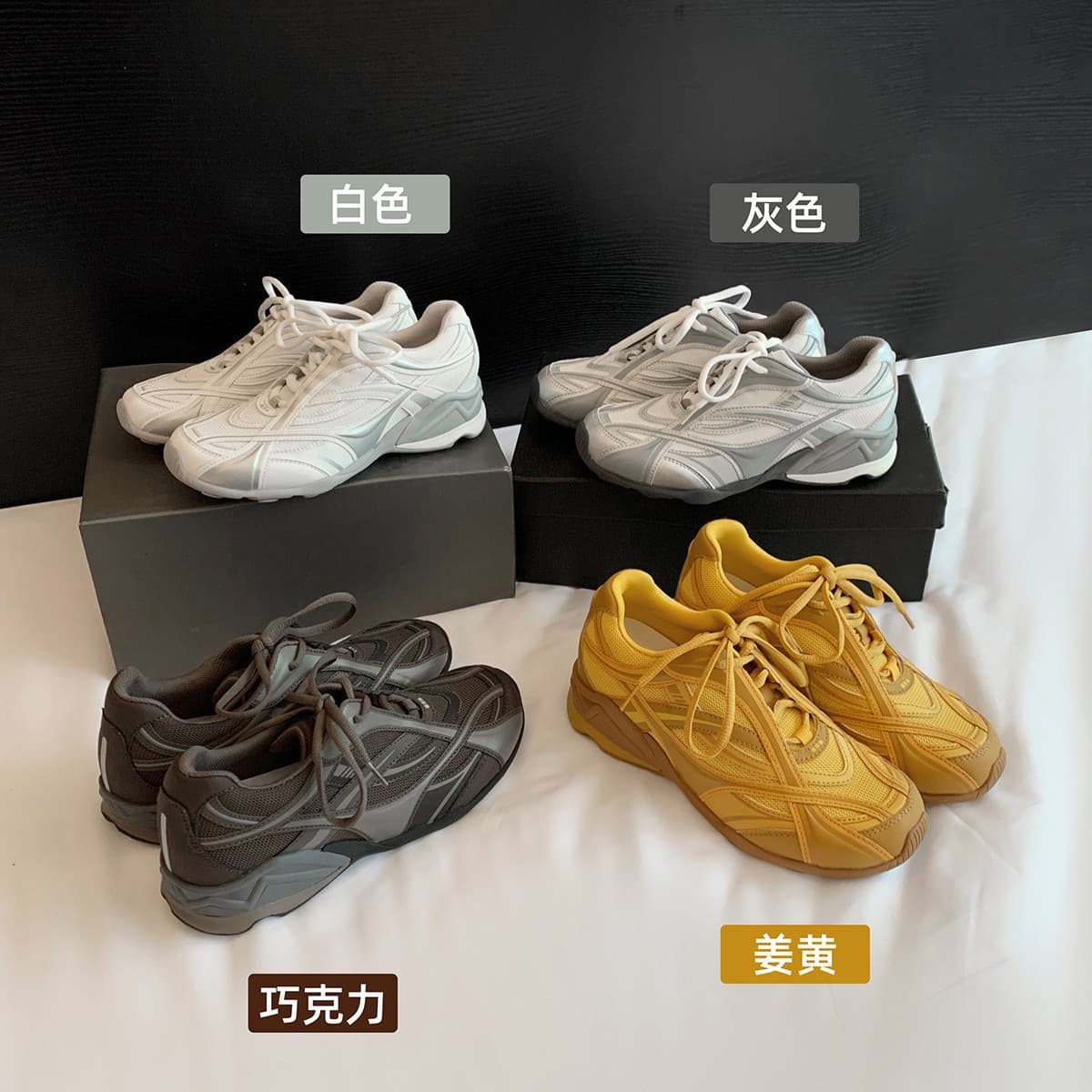 5cm Height Increase Retro German Training Shoes for Women, Thick Sole Silver Breathable Agate Shoes Casual Sports Hiking Jogging Shoes
