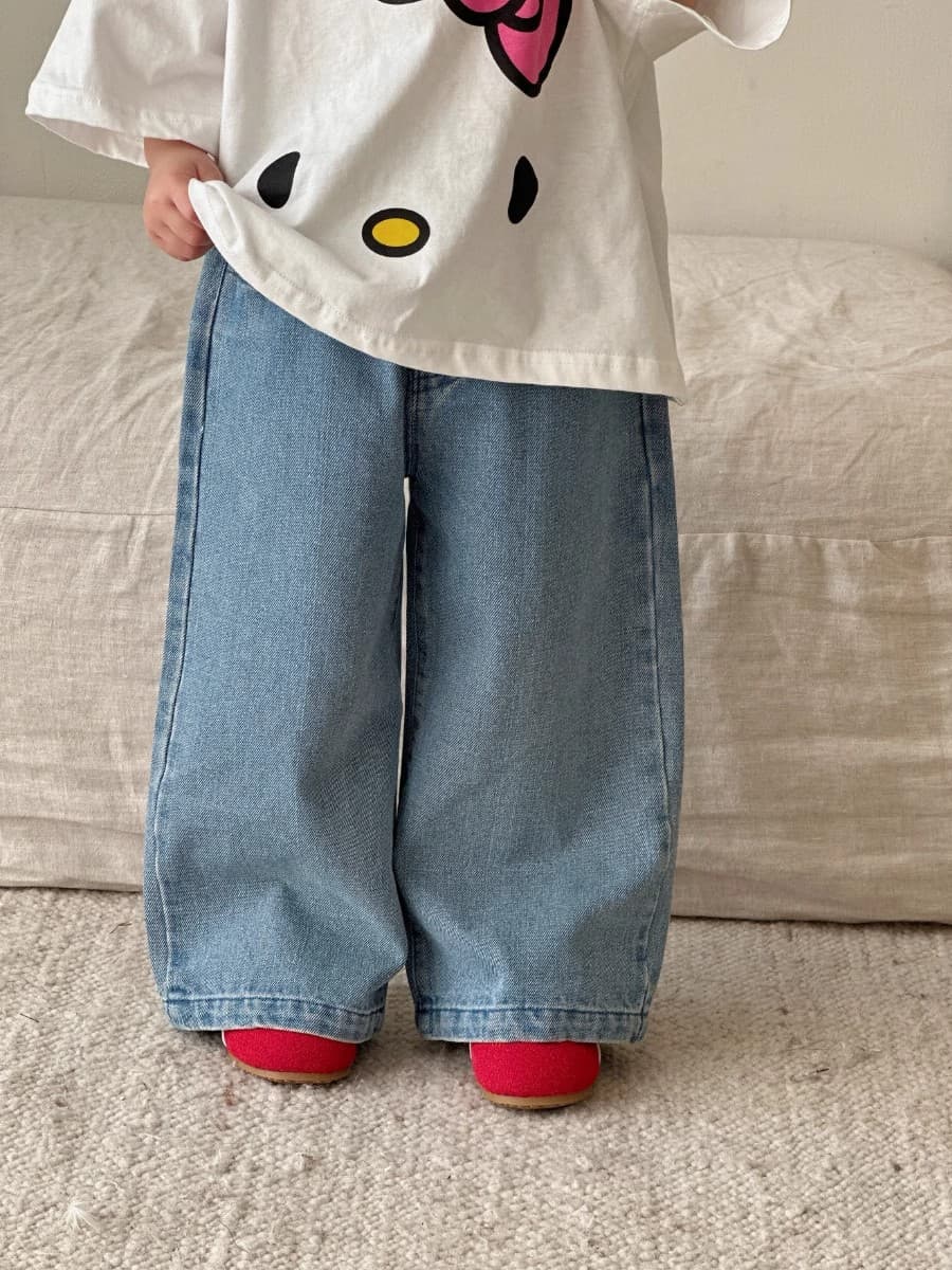 Girls' Denim Wide-Leg Pants Spring/Fall 2026 New Style Big Kids Straight-Leg Loose Casual Jeans Spring Wear