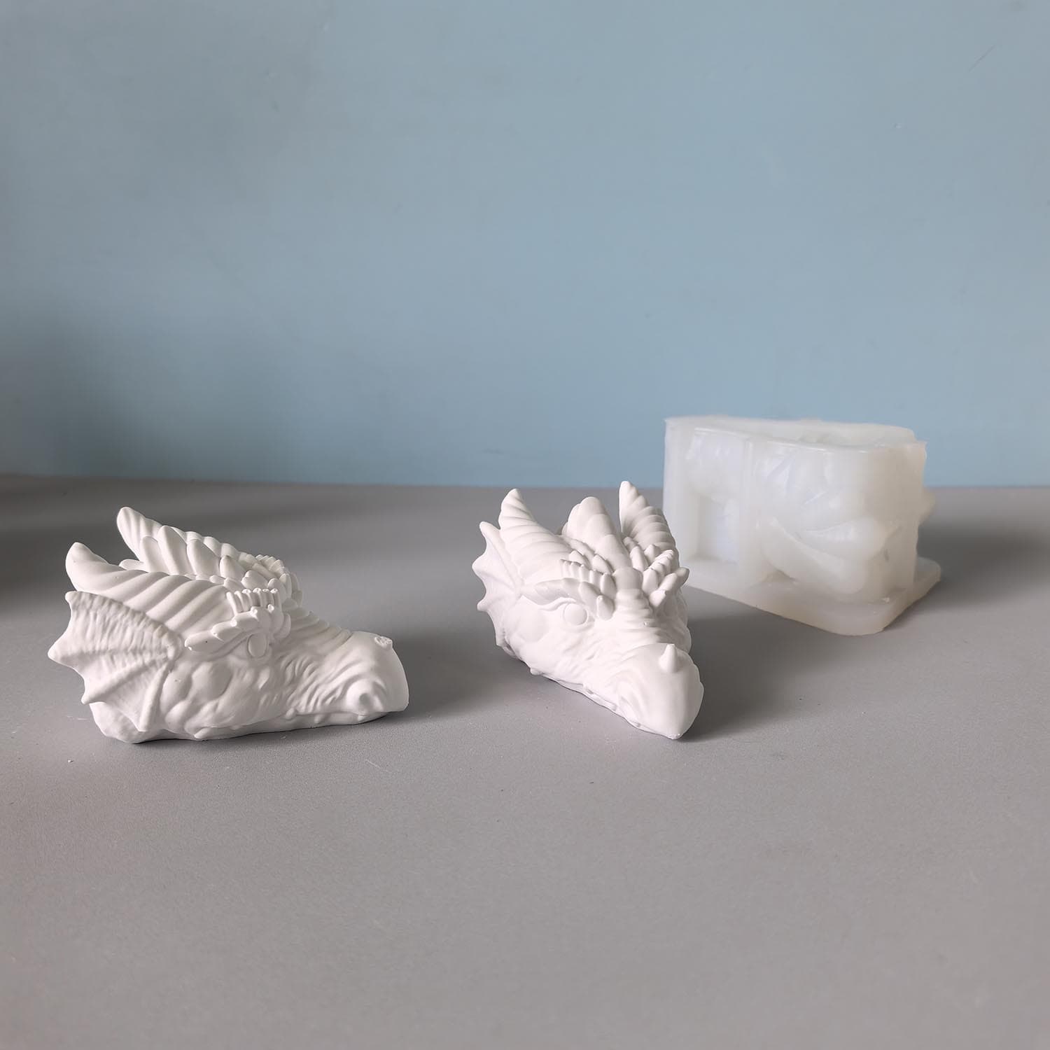 Dragon Head Silicone Mold, T-Rex Head Candle Mold, Plaster Ornament Mold