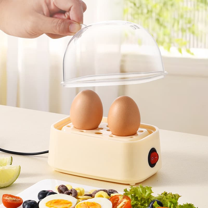 Egg Steamer with Dry Burn Protection and Auto Shut-off, Mini Multifunctional Steamer for Student Dorms