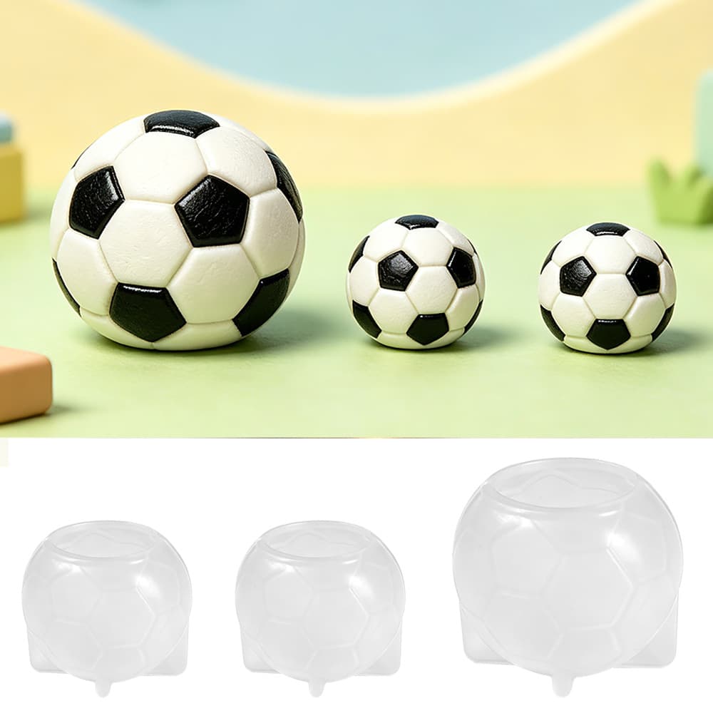 Cross-border popular football glue mold DIY crystal dry flower ball candle resin decorative ornaments mold wholesale