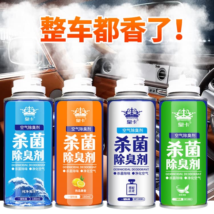 Car Odor Eliminator and Deodorizer, Vehicle Air Purifier with Sterilizing Spray, Car AC Air Freshener Miracle