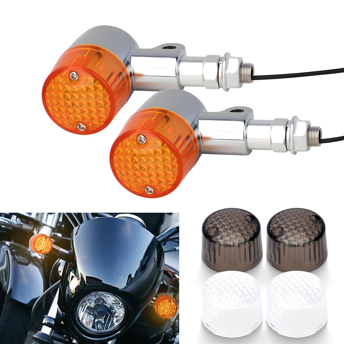 High Brightness Motorcycle LED Universal Retro Turn Signal Light Indicator