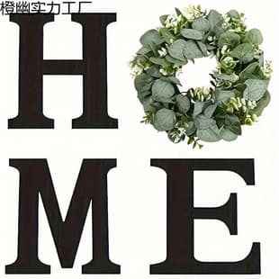 New Simple Wooden Wall Hanging Letter Flower Knot Decoration Door Hanging Home Decoration Versatile Multi-functional New Year