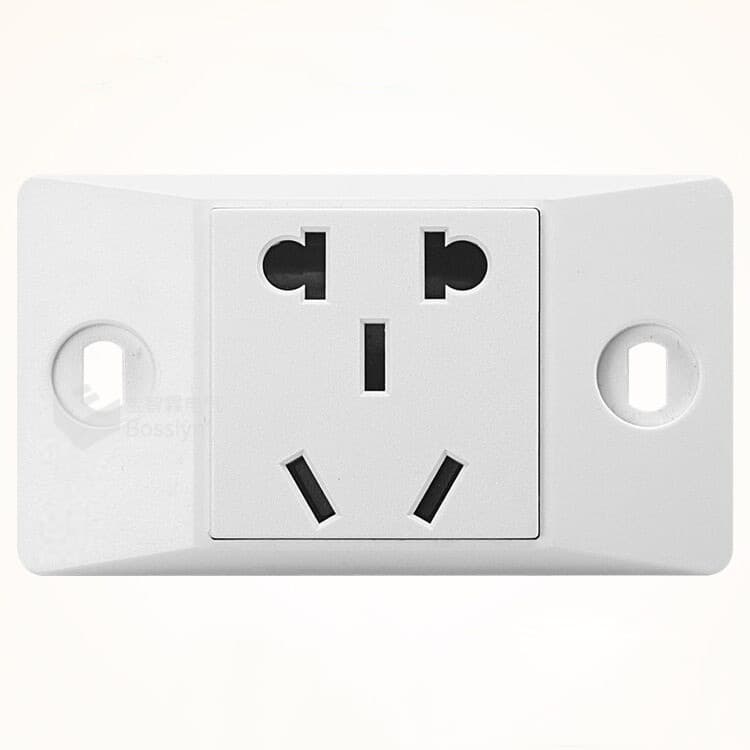 Manufacturer Long-term Supply National Standard Five-hole Card Socket with Frame Chassis Rack Power Socket 36*36mm