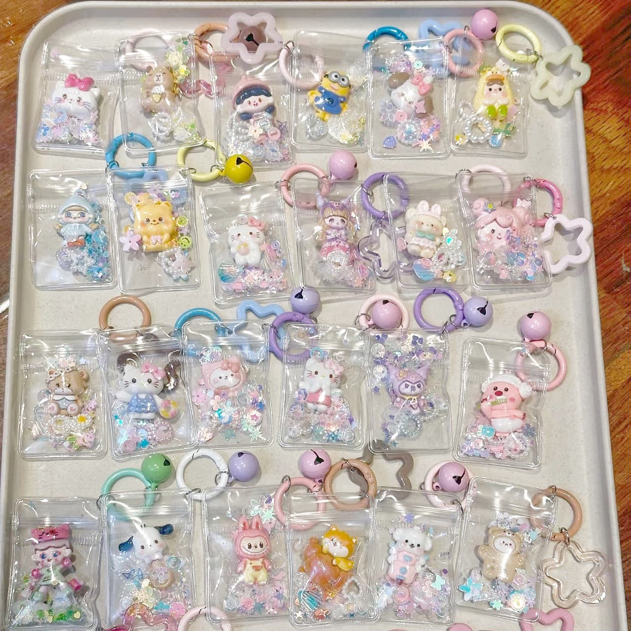 TikTok Live Hot-Seller Cartoon Wobble Keychain, Baby Walking Bag Charm, Cute Bag Pendant, Food Toy Wholesale