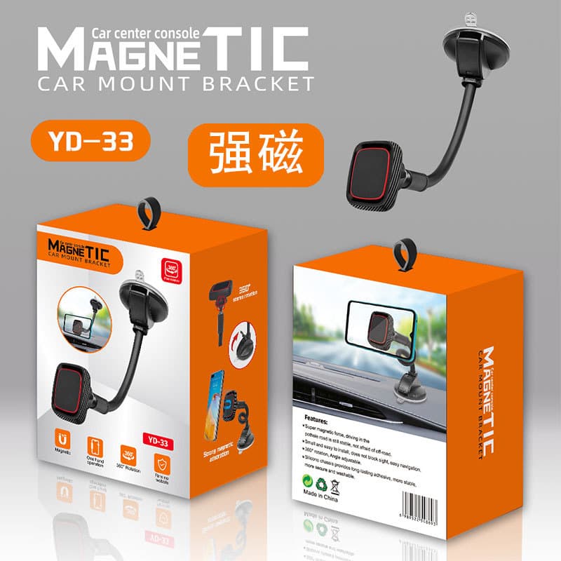 Car Dashboard Glass Suction Cup Long Arm Flexible Hose Magnetic Phone Holder Car Phone Mount Factory Direct