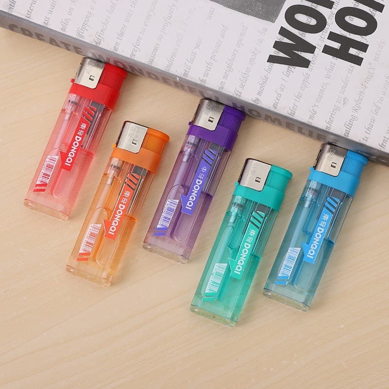 Direct supply from source Dongqi Dashuangyuan disposable lighter wholesale, lightweight feel, clear barcode