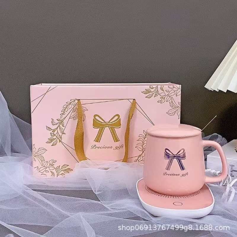 Bow Constant Temperature Cup Gift Cup Warm Cup Company Opening Practical Exquisite Event Gift Wholesale Cup