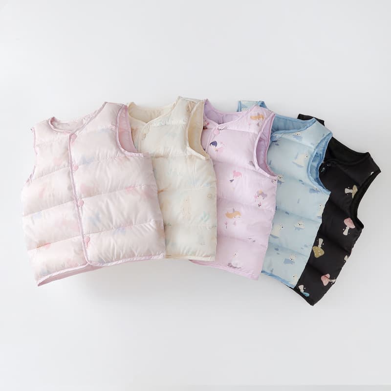 90% White Duck Down Children's Down Vest Autumn/Winter Infant Warm Vest for Small/Medium Kids Unisex Baby Down Sleeveless Jacket