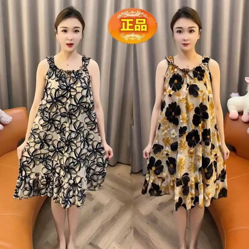 Women's Cross-Border Exclusive New Camisole Ice Silk Mesh Sleeveless Pajamas, Summer Nightgown, Women's Sleepwear