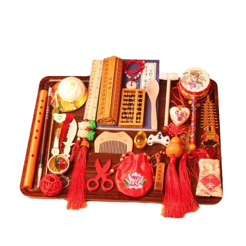 Zhuazhou Supplies First Birthday Gift, Birthday Lottery Prop Set for Girls, Boys, Kids, Chinese Modern Decoration