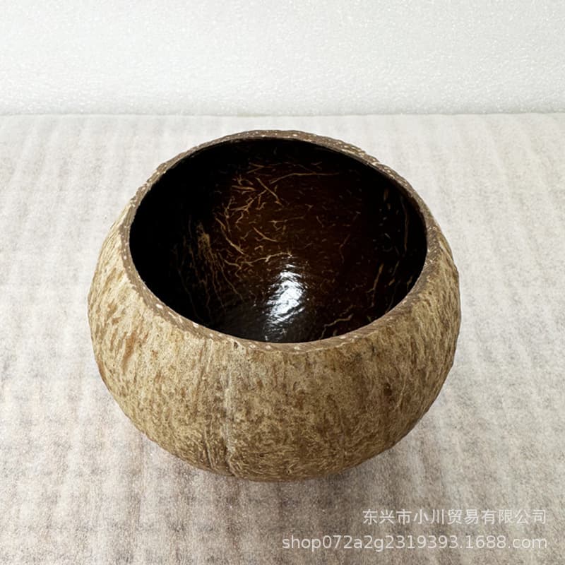 Natural Coconut Shell Bowl Aromatherapy Candle Empty Shell Container Cup Smoothie Salad Bowl Unpainted Custom Craft