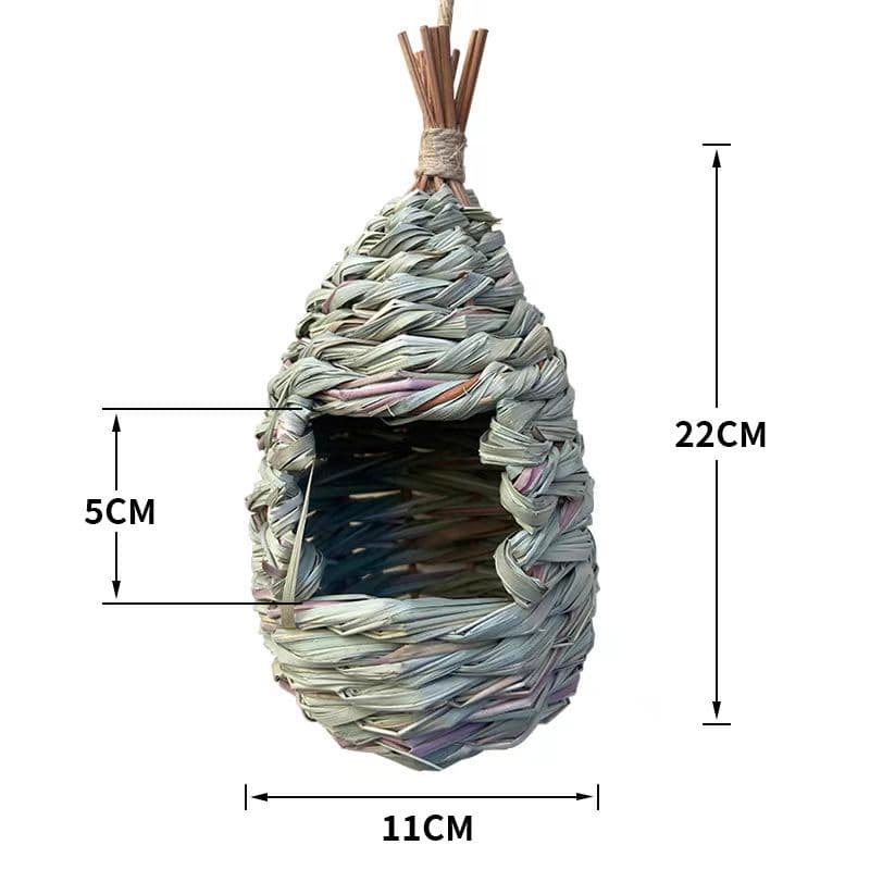 Factory Direct Bird Nest Wholesale Cross-Border Handwoven Birdhouse Garden Decoration Creative Eco Straw Birdcage