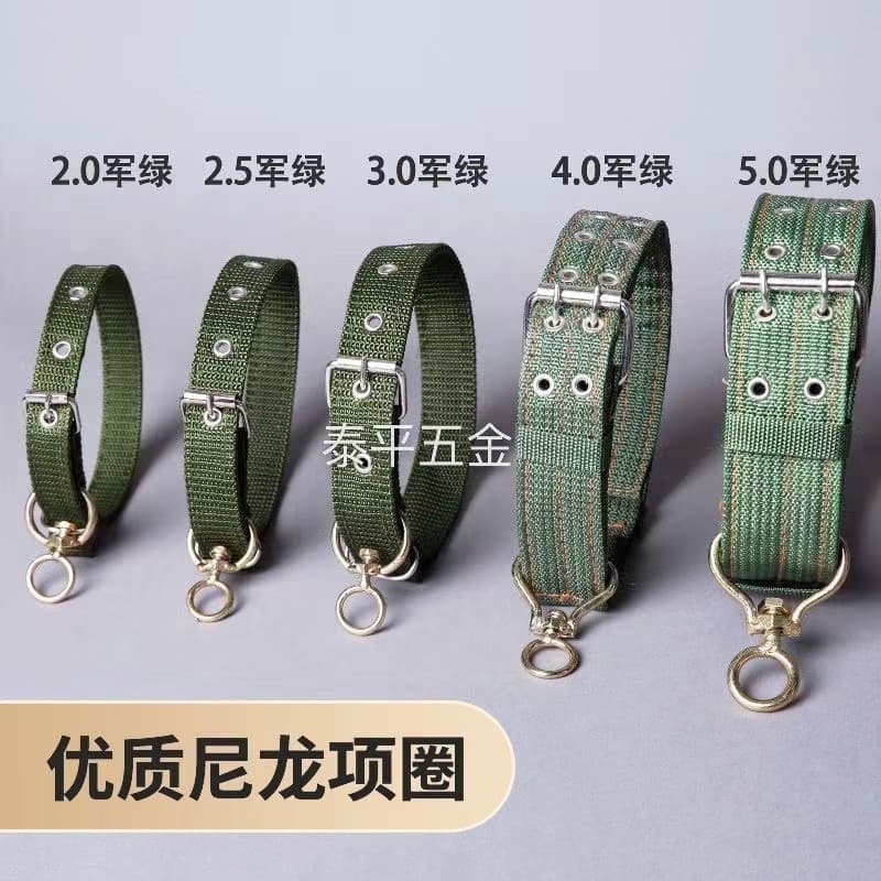 In stock dog collars, small, medium, and large breeds, thickened and extended, double-breasted, pet collars, four colors available.