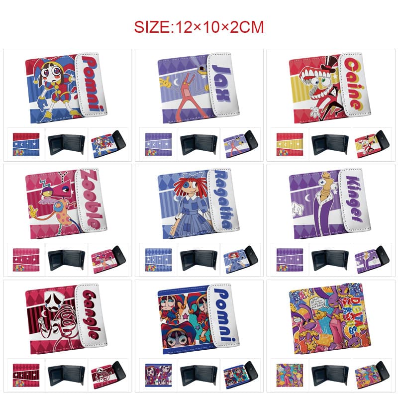the amazing digital circus magic digital circus full color concealed buckle pu leather wallet