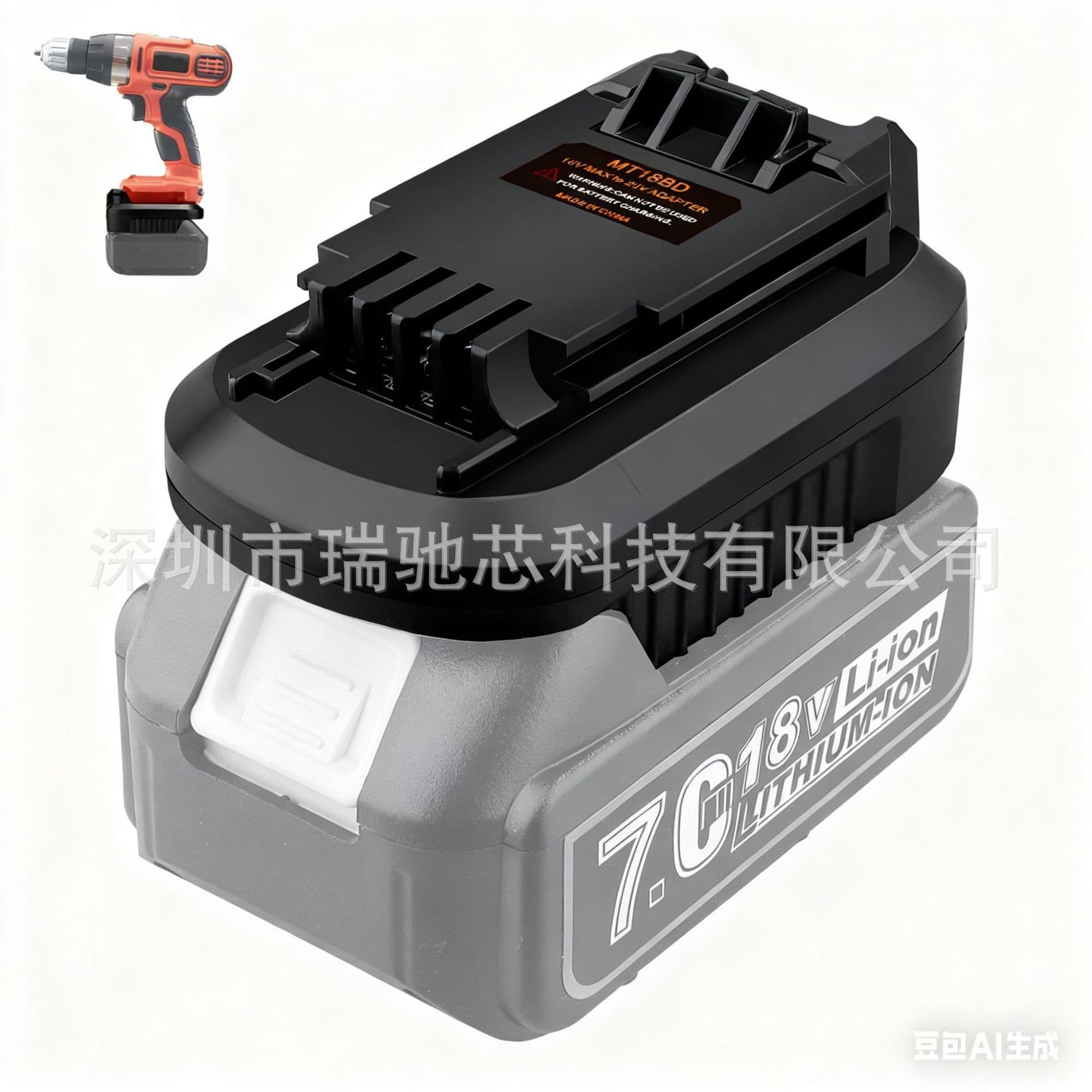 Makita 18V Lithium Battery Adapter Compatible with Milwaukee, Dewalt, Bosch, Metabo, Ryobi Lithium Batteries