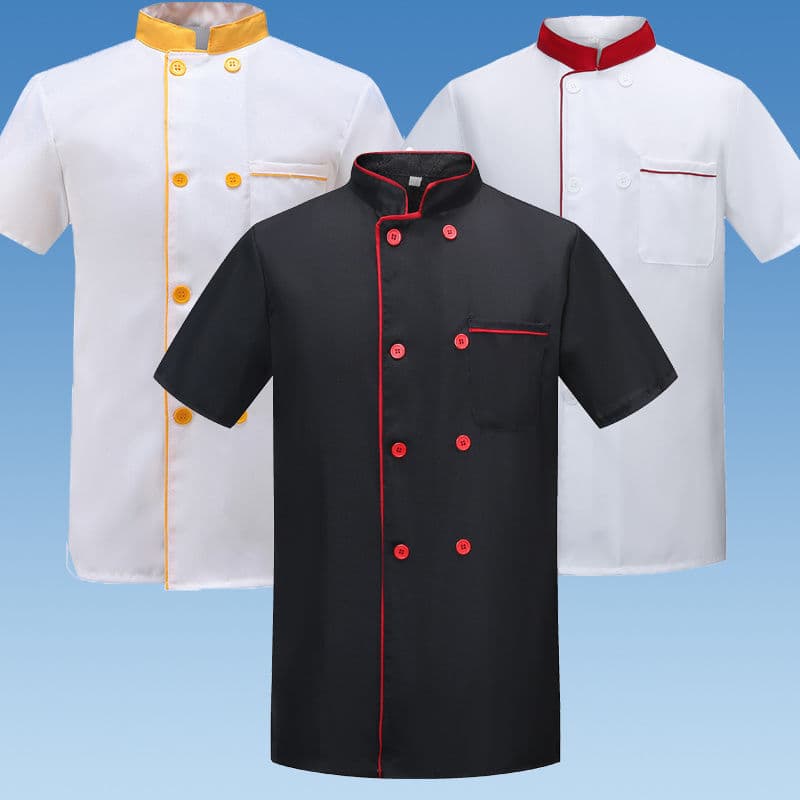 Chef Uniform Short Sleeve Long Sleeve for Hotels, Restaurants, Bakeries, Kitchens, Men and Women Summer Thin Style
