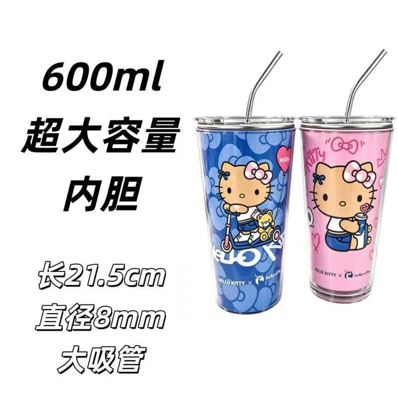 Luckin Hello Kitty Collaboration Extra-Large PP Cup Modification Full Kit with Acrylic Inner Shell and Outer Case, Source Wholesale
