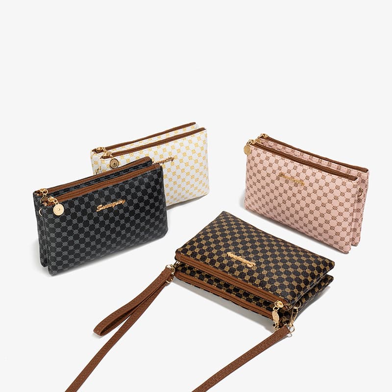 Cross-border Double Pack Fashion Minimalist Women's Bags 2024 New Ladies Bags Handbag Small Square Bag Shoulder Bag
