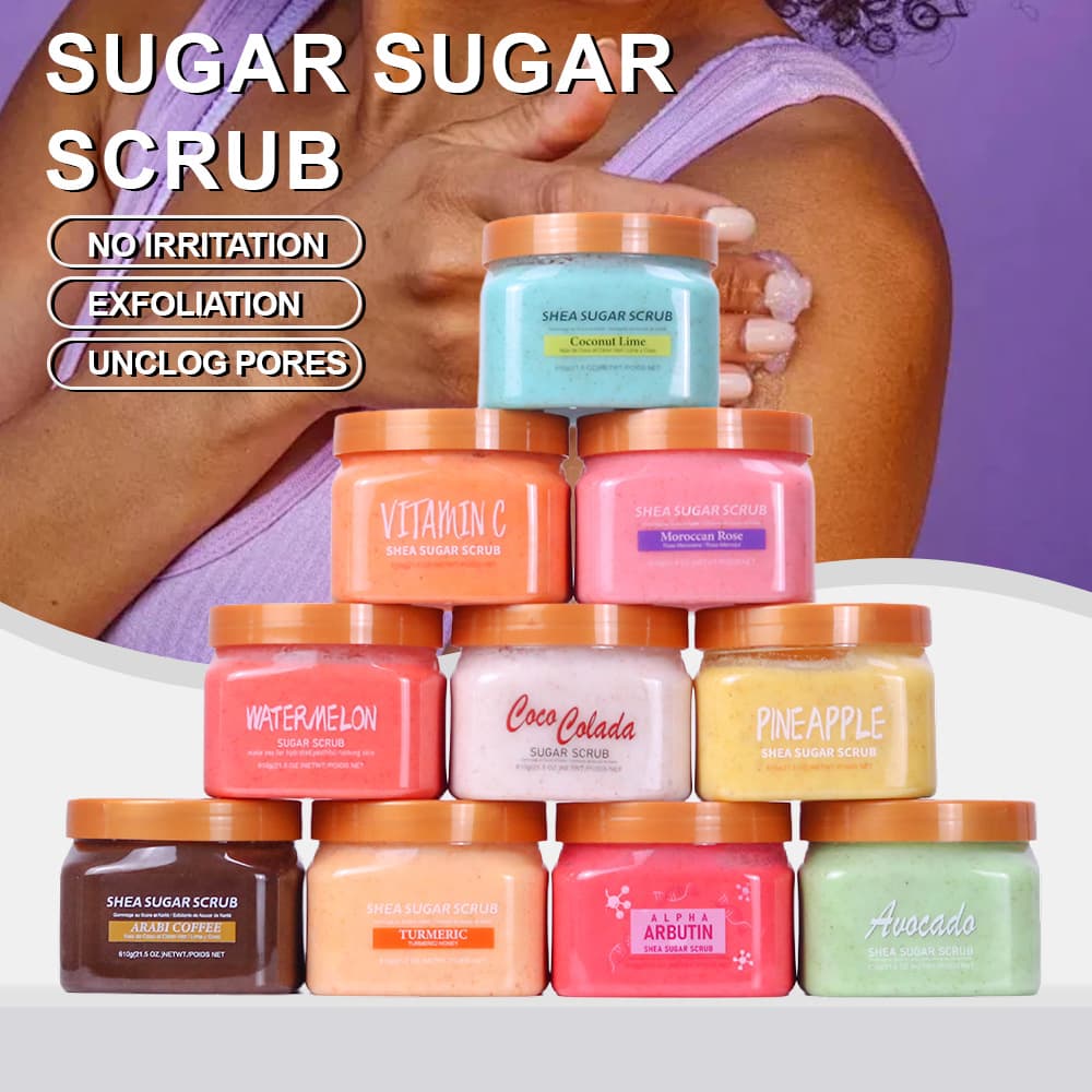 Cross-Border Foreign Trade Full English Sugar and Salt Body Scrub Gentle Exfoliating Sugar Body Scrub Bath Salt