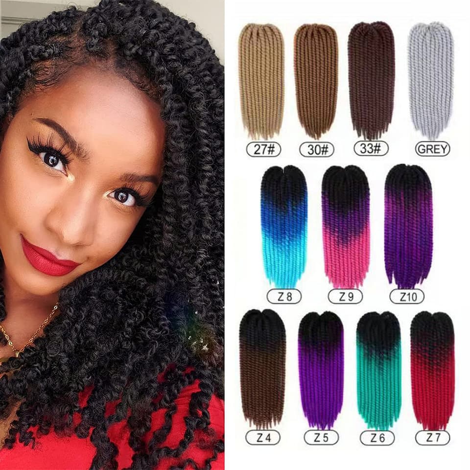 Havana Mambo Twist African Small Spring Braid Crochet Hair Two-Strand Dreadlocks