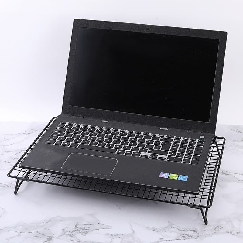 Laptop Stand Cooler Foldable Cooling Base Office Desktop Riser Storage Shelf Grill