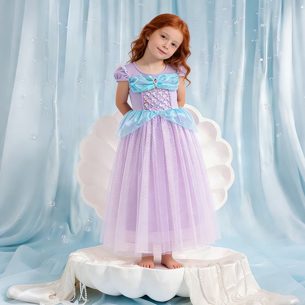 ins girls sequined mermaid princess dress children's clothing new baby girl foreign style short-sleeved dress birthday dress