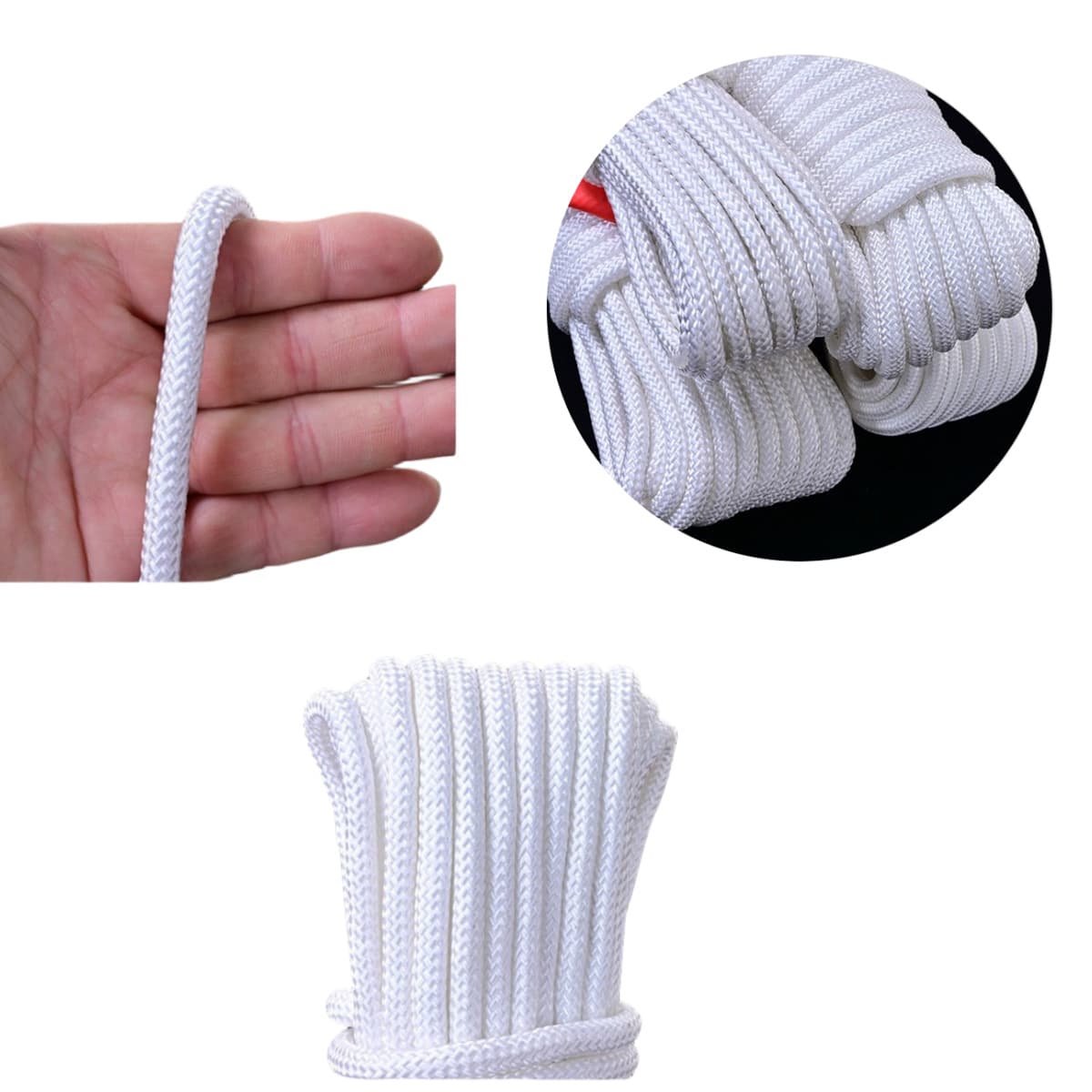 Multi-functional clothesline, outdoor wear-resistant fire rope with thickened steel wire core, indoor anti-slip and durable for building use